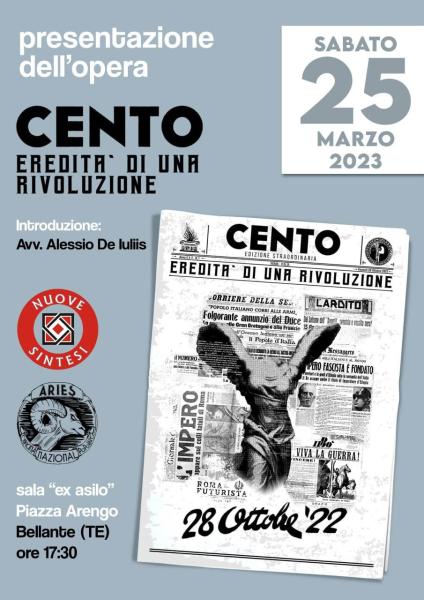 Nuove Sintesi. Presentazione Opera "CENTO. EREDITÀ DI UNA RIVOLUZIONE" - Foto