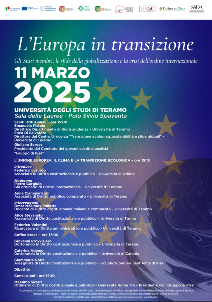 L’Università di Teramo ospita il convegno “L’Europa in transizione”: Stati, crisi globale e futuro dell’Unione - Foto