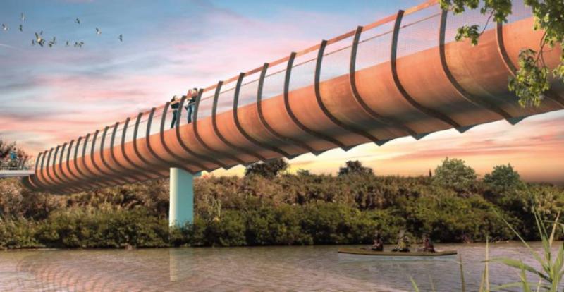 Ponte ciclopedonale sul Tronto, i presidenti delle regioni Abruzzo e Marche presentano il progetto - Foto