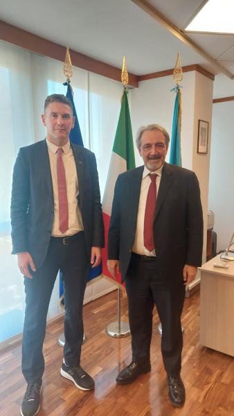 Il Presidente della Regione Lazio Rocca ha incontrato il Segretario nazionale Ugl Salute Gianluca Giuliano - Foto