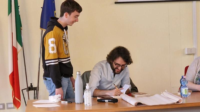 Gli studenti dell’I.T.T. “Alessandrini” di Teramo incontrano Iacopo Cellini - Foto