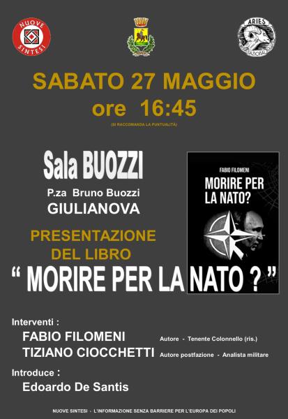 Presentazione libro "MORIRE PER LA NATO?". Nuove Sintesi - Foto