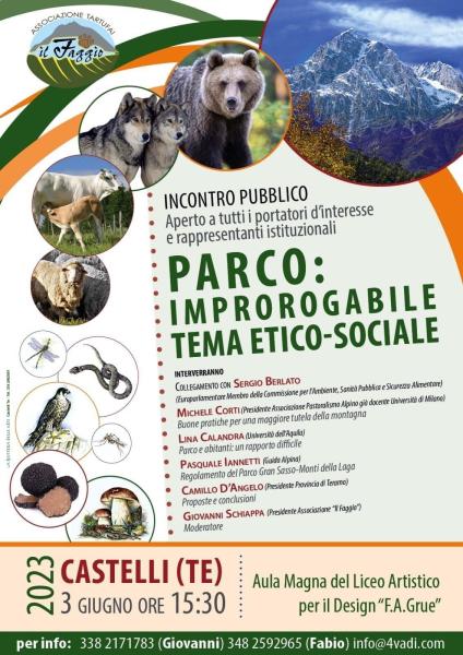 Castelli (TE). Sabato 3 giugno convegno “Parco: un improrogabile tema etico-sociale” promosso da “Il Faggio” - Foto