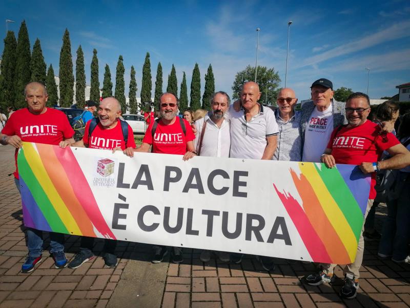 Il Rettore Mastrocola alla marcia della pace Arezzo/Rondine - Foto