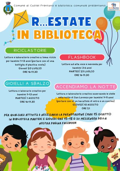 Castelfrentano. Biblioteca comunale aperta per offrire attività ai bambini - Foto