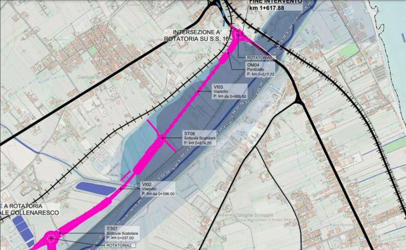 L'amministrazione rosetana presenta il progetto con il percorso alternativo per il quarto lotto Teramo-Mare - Foto