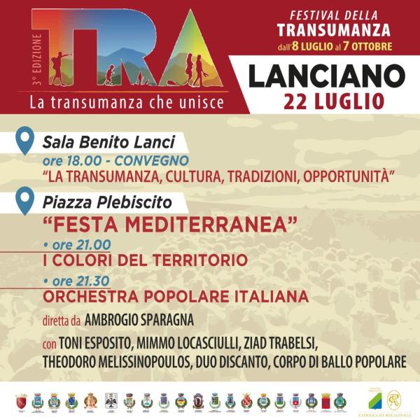 Tra-La transumanza che unisce, Sparagna a Lanciano con la Festa Mediterranea - Foto