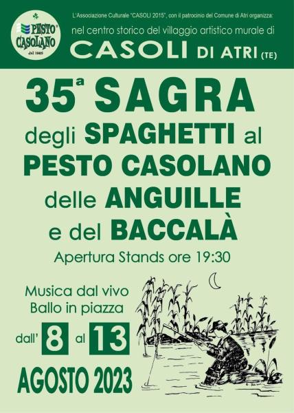 Atri. 35esima edizione della "Sagra degli spaghetti al Pesto Casolano, delle Anguille e del Baccalà" - Foto