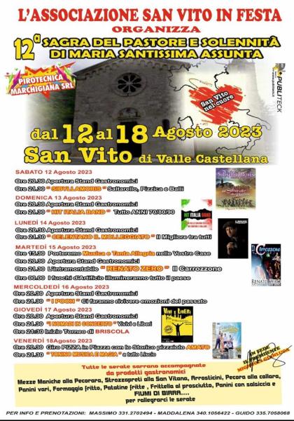 Dal 12 al 18 agosto la 12esima Sagra del Pastore a San Vito di Valle Castellana - Foto