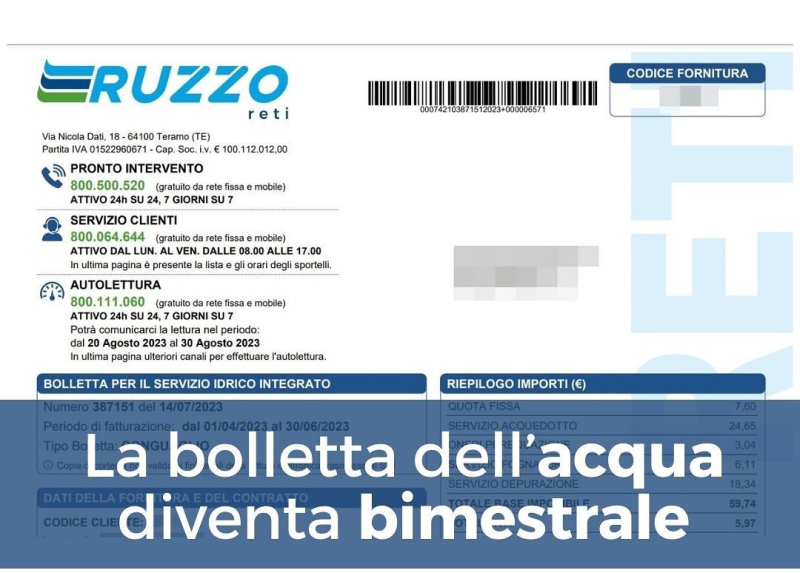 Fatture bimestrali della Ruzzo Reti. Associazione Robin Hood: «Nessun vantaggio per gli utenti» - Foto