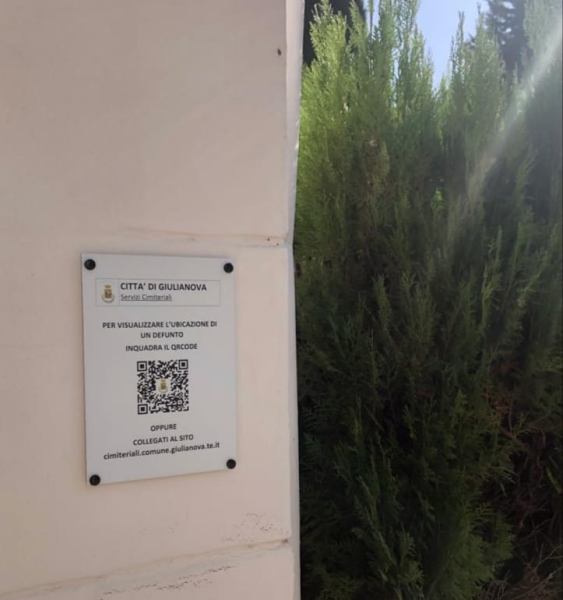 Giulianova. Qr code per individuare il luogo della sepoltura di un defunto - Foto