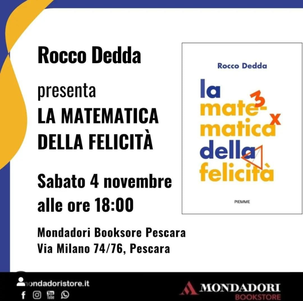 Il "Professor Dedda" presenta a Pescara il suo libro "La matematica della felicità" - Foto