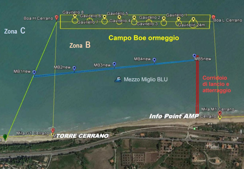 Disinstallato per manutenzione il campo boe di ormeggio dell’AMP Torre del Cerrano - Foto