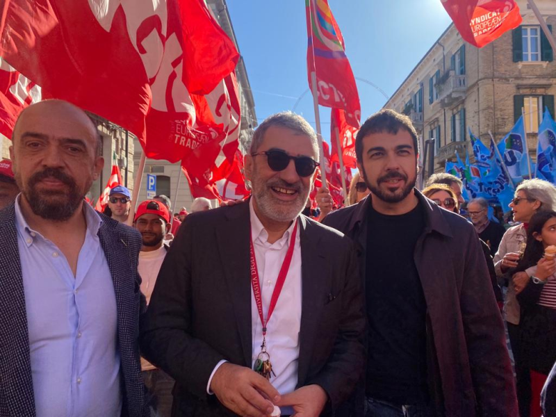 D’Amico a Lanciano alla manifestazione di Cgil e Uil - Foto