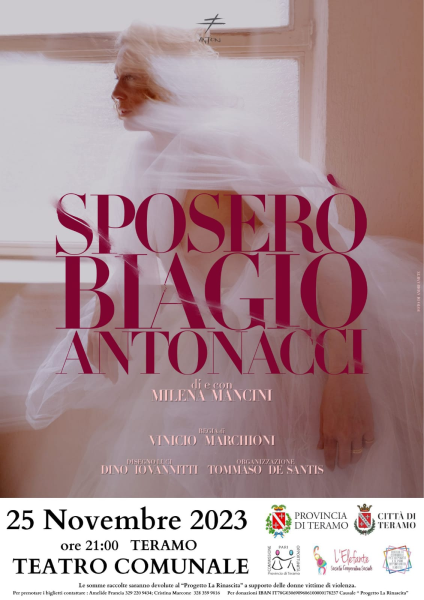 A Teramo lo spettacolo teatrale "Sposerò Biagio Antonacci" di Milena Mancini - Foto