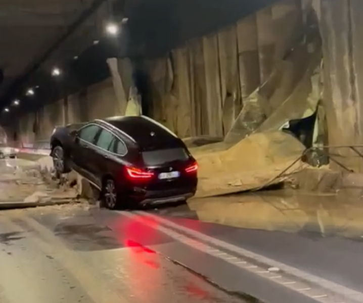 Maltempo. Cede la parete della galleria San Silvestro tra Francavilla e Pescara - Foto