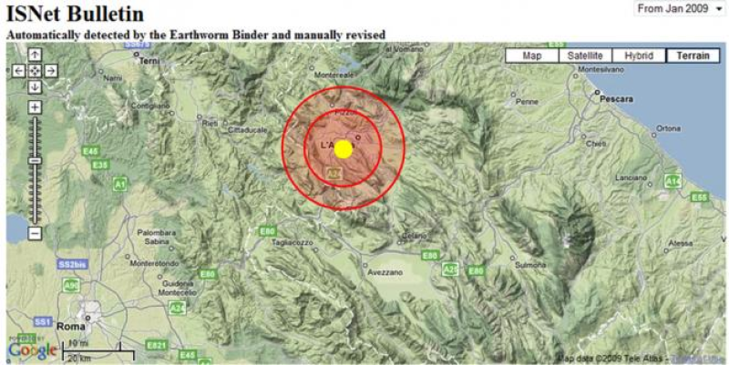 Terremoto di magnitudo 3.6 con epicentro a L'Aquila - Foto