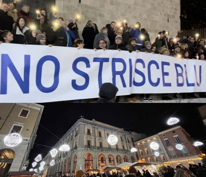 Luci bianche e proteste in blu: i due colori del Natale Teramano - Foto