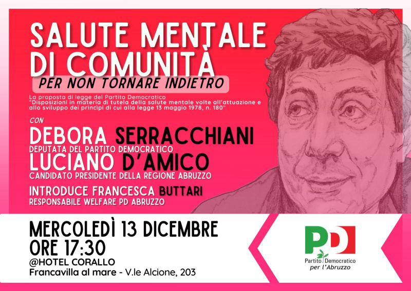 Salute mentale di comunità, il 13 dicembre a Francavilla al Mare - Foto