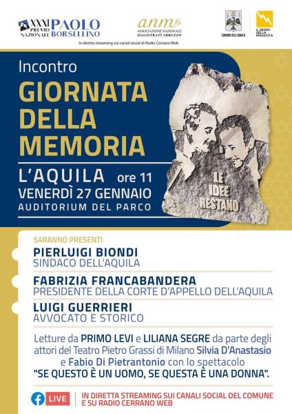 L'Aquila. Incontro Giornata della Memoria - Foto