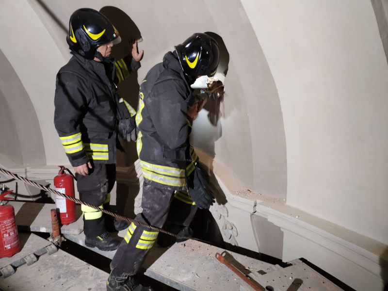 Bellante. Un principio di incendio nella chiesa Santa Croce e Santa Maria della Misericordia - Foto