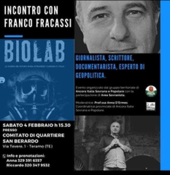 TERAMO. Incontro con Franco Fracassi, giornalista, scrittore, documentarista,  scrittore di geopolitica - Foto