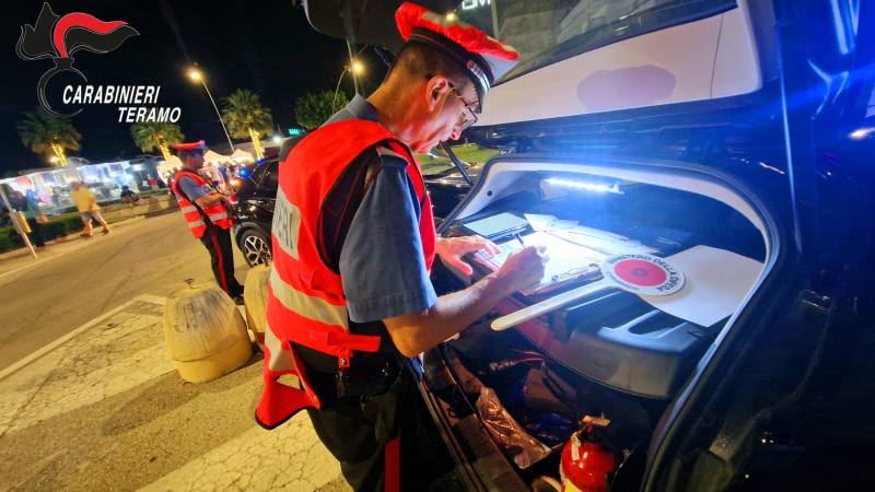 Controlli lungo la costa teramana. Droga, evasione dai domiciliari e patenti false - Foto