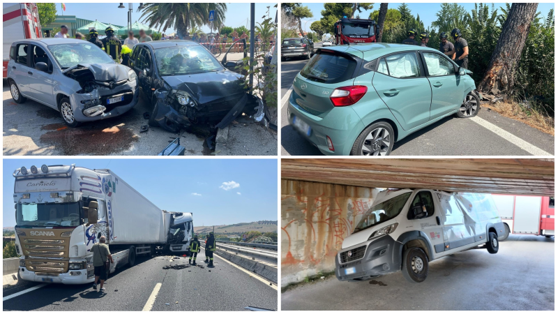 Quattro incidenti stradali in provincia, tra Giulianova, Cologna, Alba Adriatica e Roseto - Foto