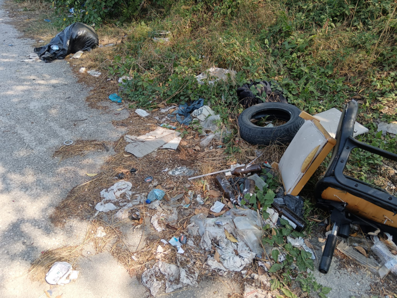 SP 8 zona Lago Verde a Sant'Omero: cittadini lamentano una discarica a cielo aperto - Foto