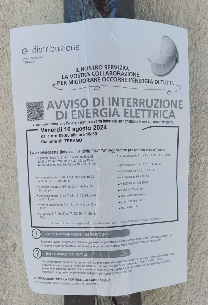 Il 16 agosto senza corrente elettrica: i residenti del centro chiedono aiuto a D'Alberto - Foto