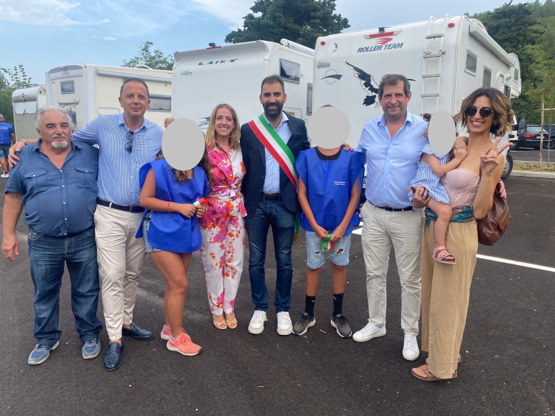 Campli. Inaugurata la nuova area camper, Agostinelli: «Una delle più attrezzate della regione» - Foto