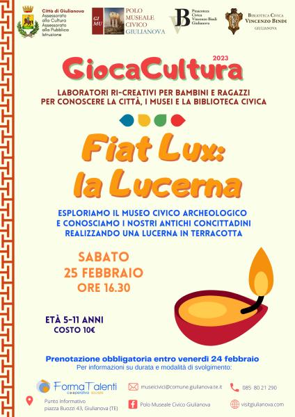 “Fiat Lux: la lucerna”. Laboratori di GiocaCultura a Giulianova - Foto