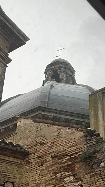 Fulmine colpisce la chiesa di Santissima Annunziata di Montepagano a Roseto - Foto