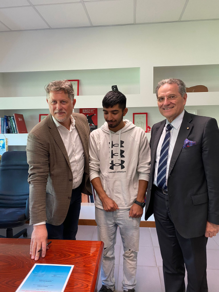 UniTe. A Sayed Yaser Sadat va il premio culturale per studenti provenienti da paesi con scarsi diritti umani - Foto