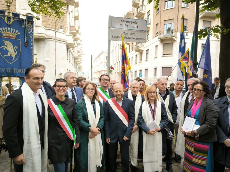 Il Comune di Teramo a Torino per l’intitolazione della passeggiata di corso Siccardi a Marco Pannella - Foto