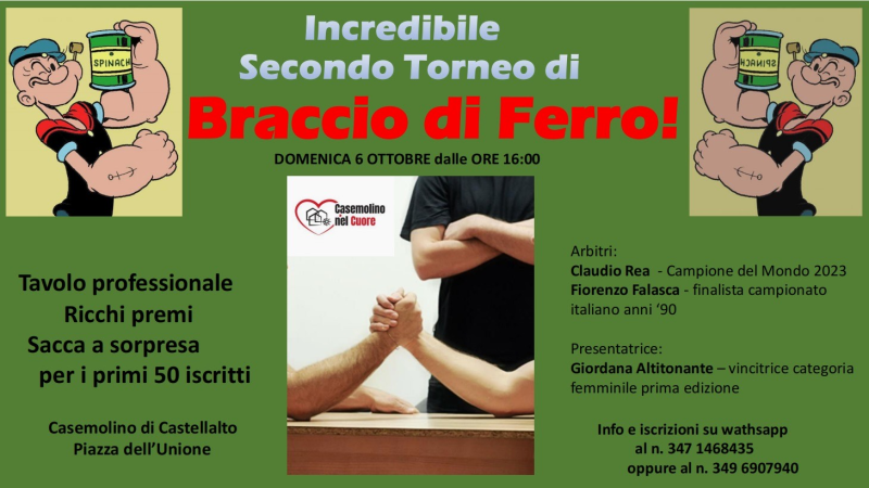 A Casemolino torna la seconda edizione del Torneo di Braccio di Ferro - Foto