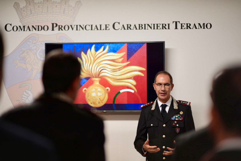 Il Generale Minicucci in visita al Comando Provinciale Carabinieri di Teramo - Foto