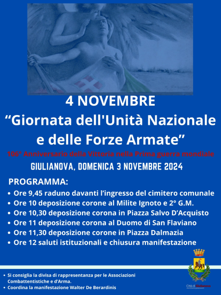 Giulianova. Anticipata al 3 novembre la Giornata dell’Unità nazionale e delle Forze Armate - Foto