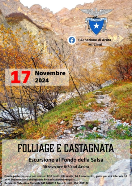 17 novembre ad Arsita arriverà l'evento “Foliage e Castagnata – Escursione al Fondo della Salsa” - Foto