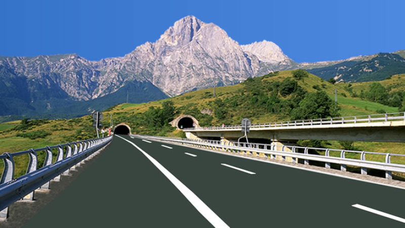 A24. Chiusura notturna Traforo Gran Sasso Assergi/Colledara S. Gabriele - Foto