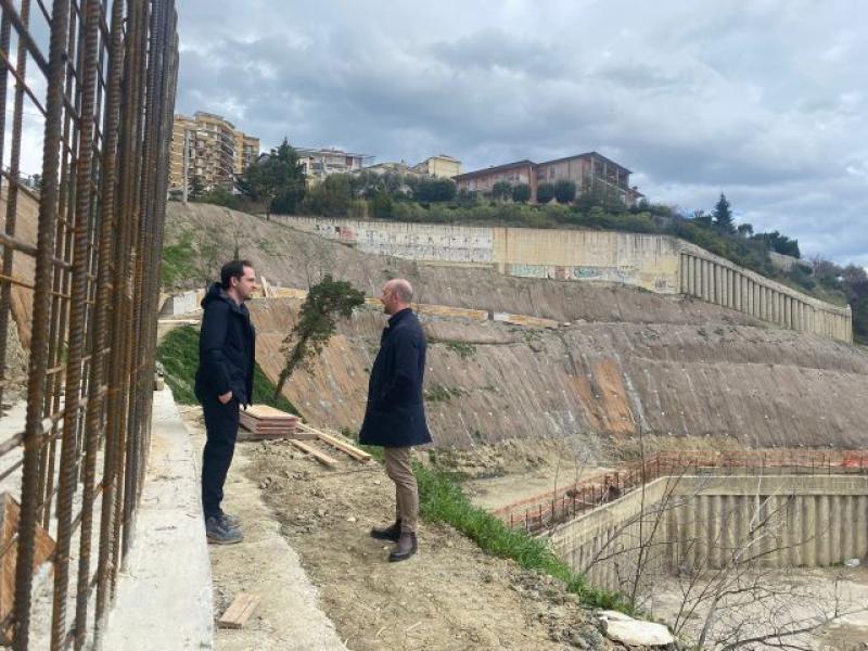 Chieti. Si lavora su Theate Center e via Arenazze contro il dissesto idrogeologico - Foto