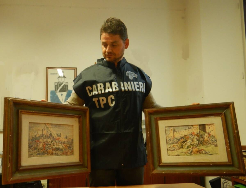 Teramo. Ritrovati dopo sei anni due dipinti rubati: recupero grazie ai Carabinieri TPC - Foto